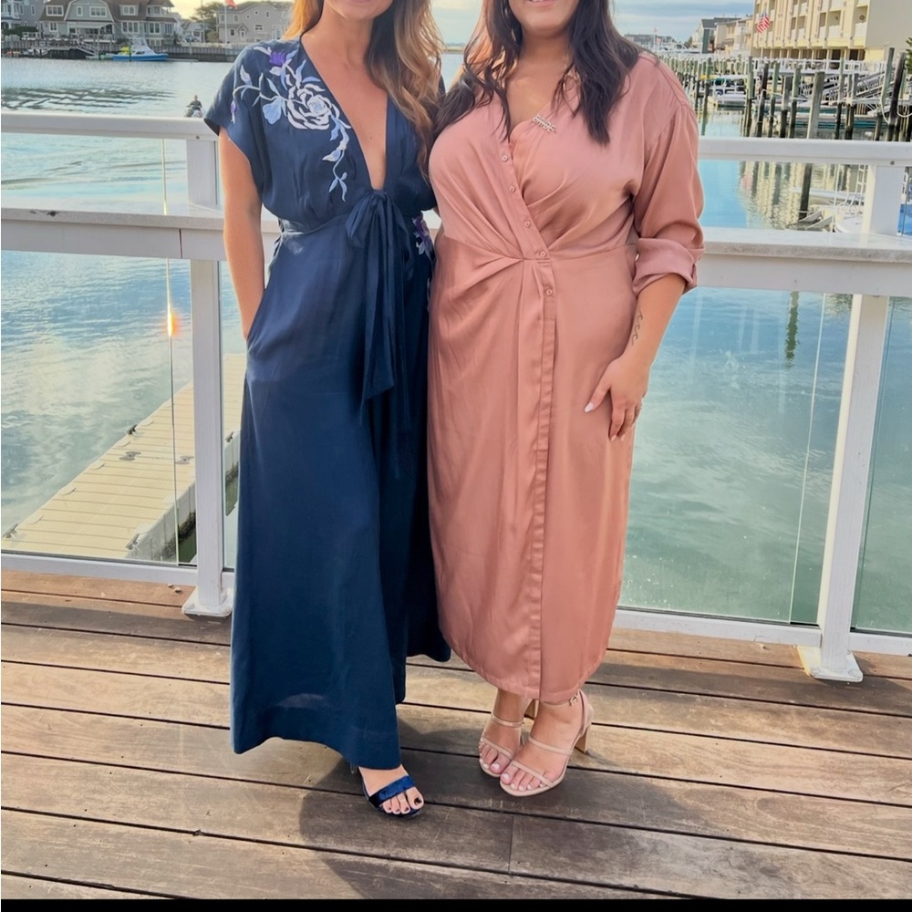 Elegant Navy and Pink Dresses